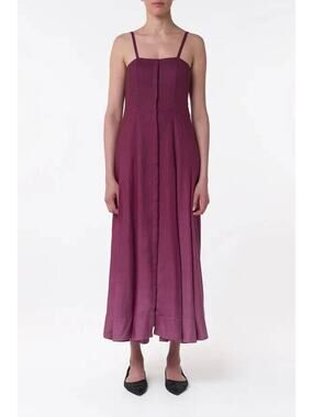 Gabriela Hearst Margritte Midi Dress in Bordeauz IT 40 US 4